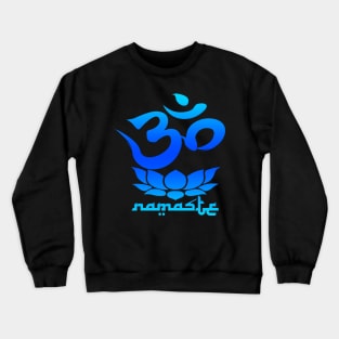 namaste blue Crewneck Sweatshirt